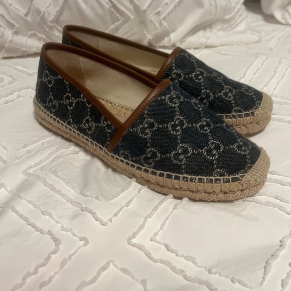 Women's Pilar GG Print Jacquard Espadrille Flats size 8 - Picture 11 of 14